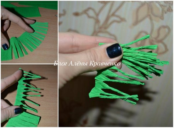 Новогодний венок своими руками из гофрированной бумаги