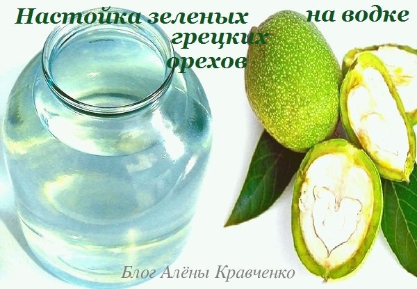 Настойка из зеленых грецких орехов на водке 