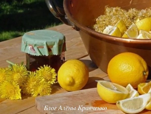 Варенье из одуванчиков с лимоном 