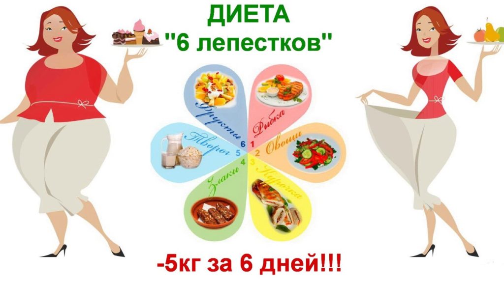 Диета 6 лепестков суть питания, рацион по дням, рецепты